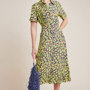 Nicole Miller Collection Dunaway Floral Shirt Dress